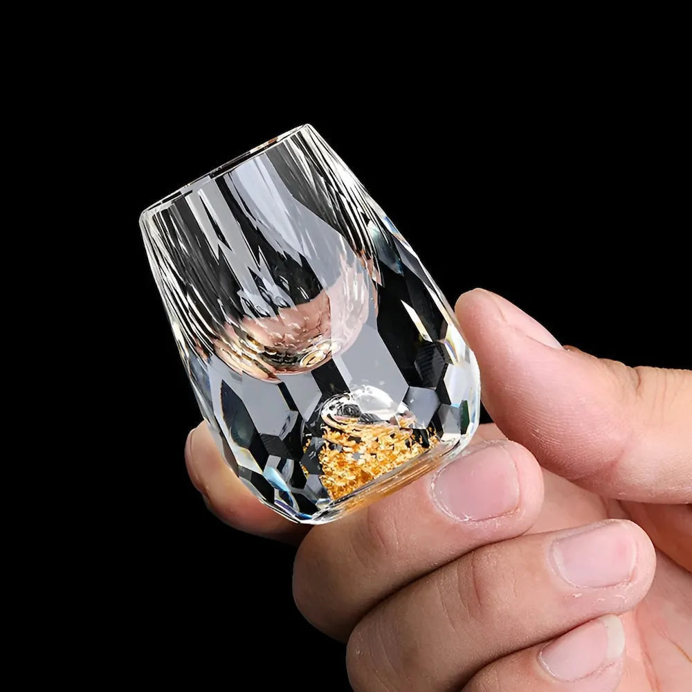 Glazen Whiskey Set – Uniek ontwerp – Voor whiskey en andere dranken – Set van 2