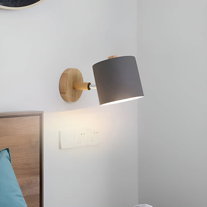Wandlamp – Minimalistisch ontwerp – Houten accent – Voor slaapkamer