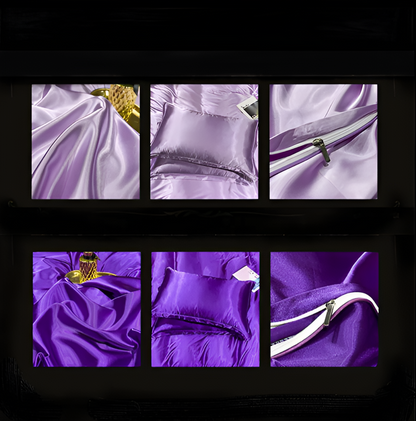 Satijnen dekbedovertrek – glad materiaal – huidvriendelijk – voor comfortabel slapen