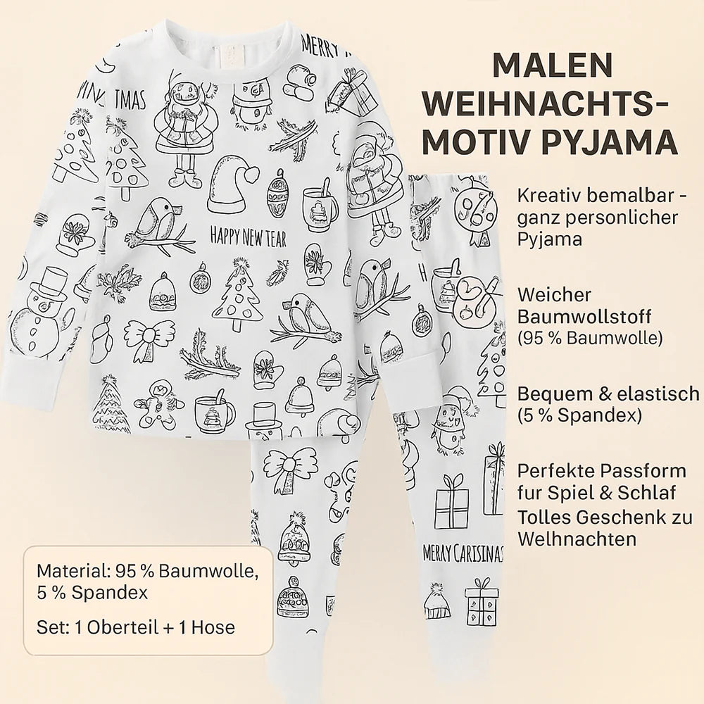 Kerst Pyjama voor Kinderen – Fijne Kerst en Nieuwjaar – Zachte Stof