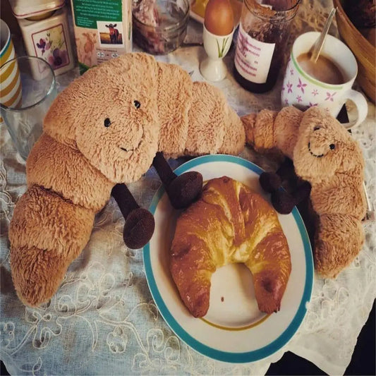 Croissant Knuffel – Zacht en Schattig – Voor Kinderen en Volwassenen