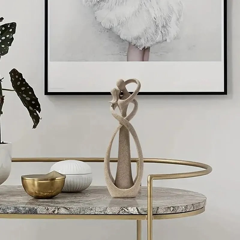 Decoratie beeld – abstract koppel – opengewerkte vorm – voor woonkamer & wandrek