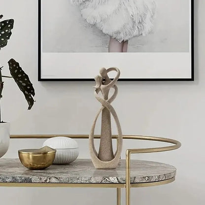 Decoratie beeld – abstract koppel – opengewerkte vorm – voor woonkamer & wandrek