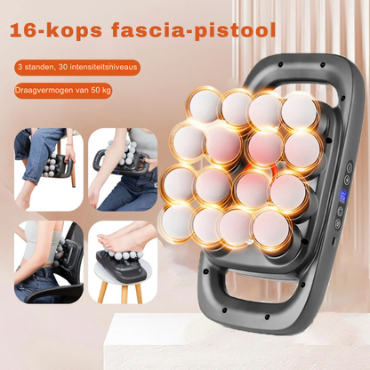 Massageapparaat met 15 Massagekoppen – Verwarming – Voor Rug en Schouders