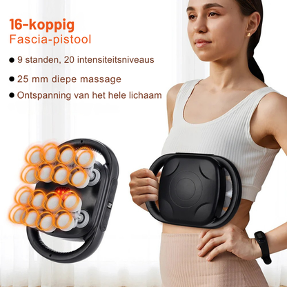 Massageapparaat met 15 Massagekoppen – Verwarming – Voor Rug en Schouders