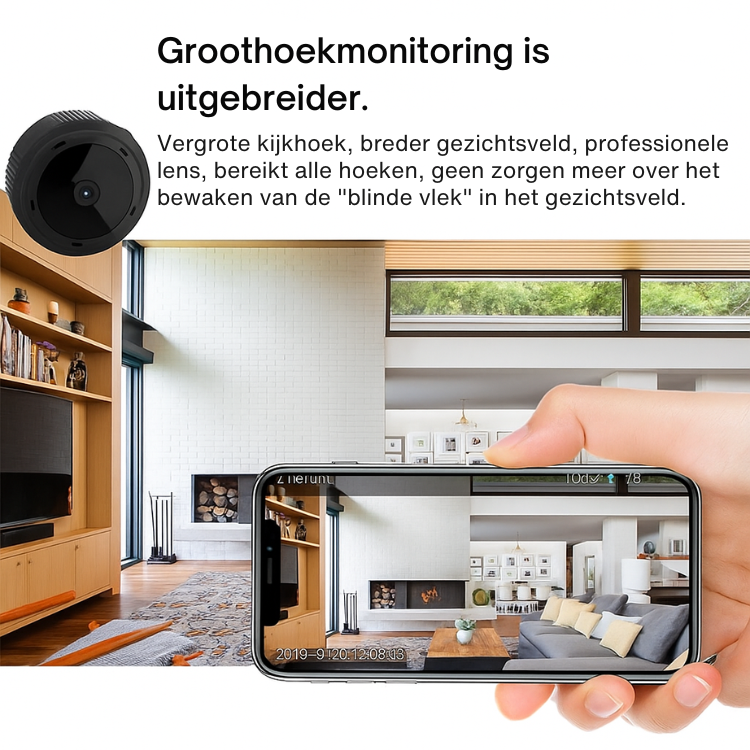Mini Camera – Draadloze Verbinding – Nachtzicht – Voor Beveiliging