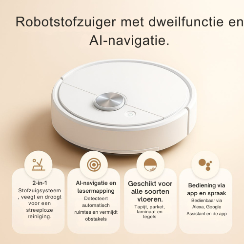 AI Robot Stofzuiger – Automatisch – Slimme Navigatie