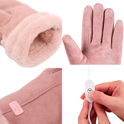 Verwarmde Leren Handschoenen – Elektrische verwarming – Voor koude dagen