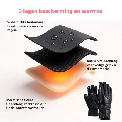 Verwarmde Leren Handschoenen – Elektrische verwarming – Voor koude dagen