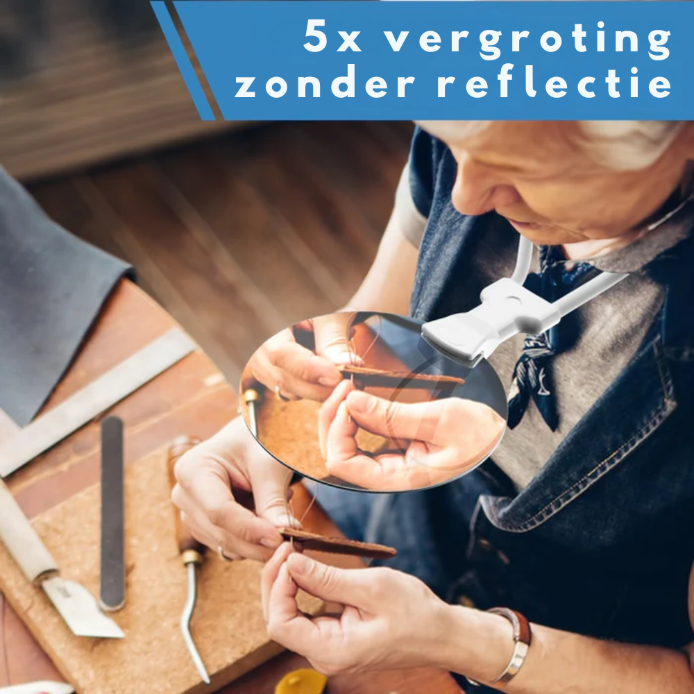 Halsloep Vergrootglas – Handenvrij ontwerp – Voor lezen en hobby’s