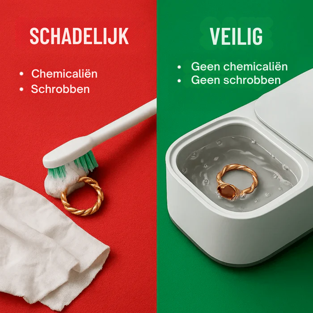 Sieradenreiniger met Ultrasone Technologie – Voor Brillen, Horloges en Protheses