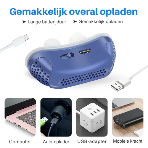 Slaap Snurkstopper – Oplaadbaar – Voor Beter Ademhalen – Voor Snurkers