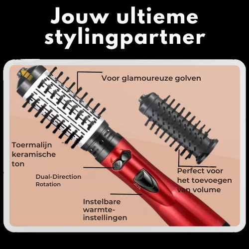Haarstyler & Droger – Verwisselbare Borstels – Oplaadbaar – Voor Styling en Volume
