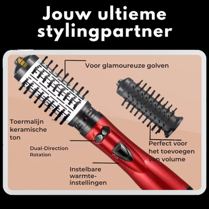 Haarstyler & Droger – Verwisselbare Borstels – Oplaadbaar – Voor Styling en Volume