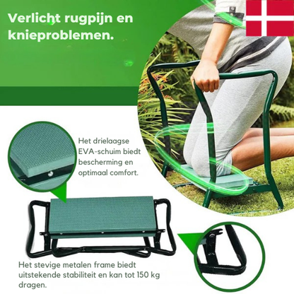 Opvouwbare Tuinstoel met Gereedschapshouder – Verstelbaar – Voor Tuinieren