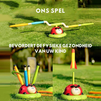 Lieveheersbeestje Speelset – Voor Kinderen – Met Kleurige Ringen en Stokken