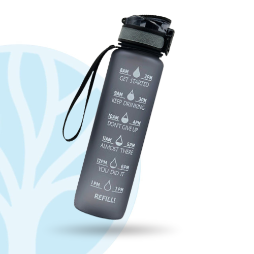 Waterfles – Met Tijden – Voor Hydratatie & Gezondheid