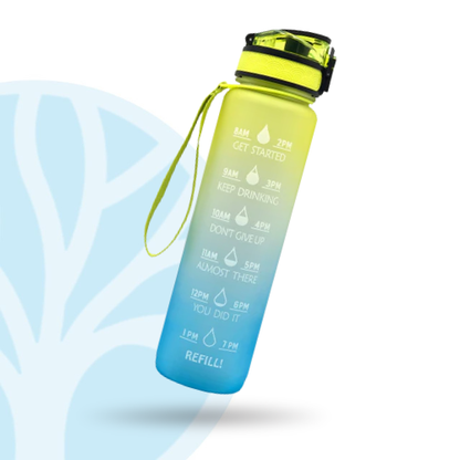Waterfles – Met Tijden – Voor Hydratatie & Gezondheid