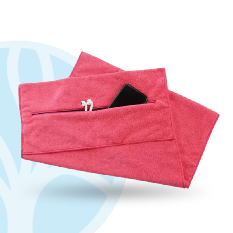 Sport Handdoek – Met Opbergvak – Voor Sportschool en Fitness