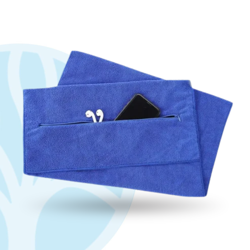 Sport Handdoek – Met Opbergvak – Voor Sportschool en Fitness