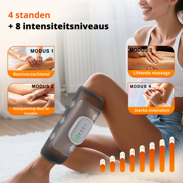 Luchtcompressiearmmassage – 4 Verwarmingsniveaus – Draagbaar – Voor armen en schouders