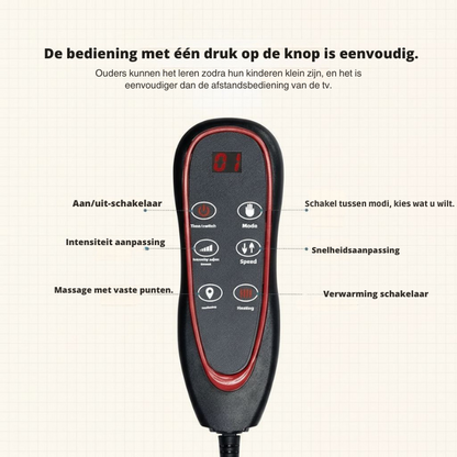Massagebank – 5 Posities – Afneembaar – Voor Rug en Benen