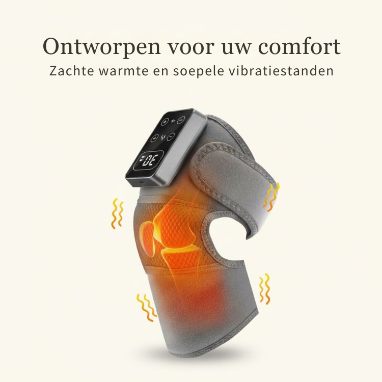 Verwarmingskniebrace – Vibratie – Verstelbaar – Voor knie- en spierherstel