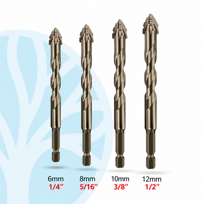Fittershape Four-Blade Serrated Drill Bit – 4 maten set