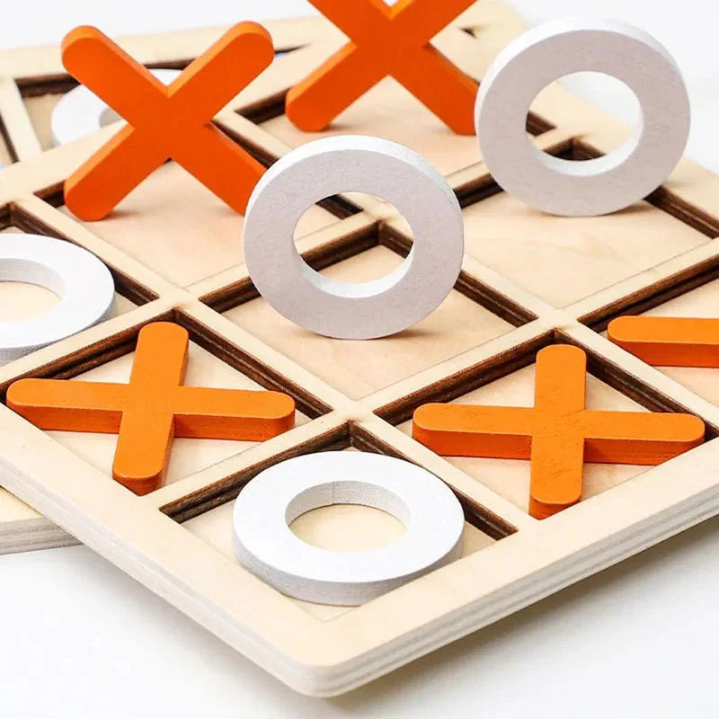 Houten Tic Tac Toe Spel – Educatief – Voor Kinderen en Volwassenen