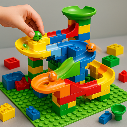 Kreatieve Knikkerrace – Bouwset voor Kinderen – Kleurige Constructie