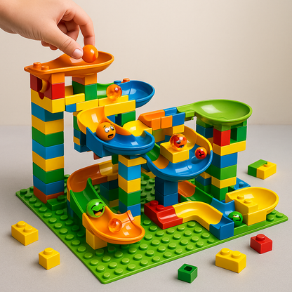 Kreatieve Knikkerrace – Bouwset voor Kinderen – Kleurige Constructie