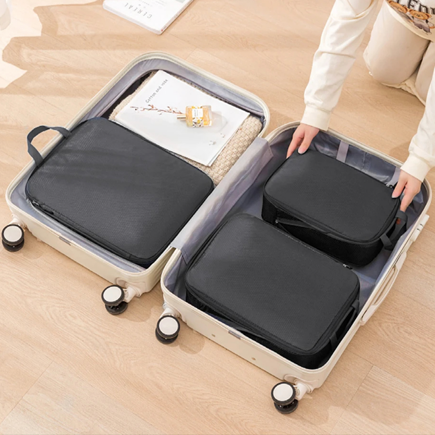 Reisopbergzakken – set van 3 – waterdichte zakken – voor kleding en accessoires