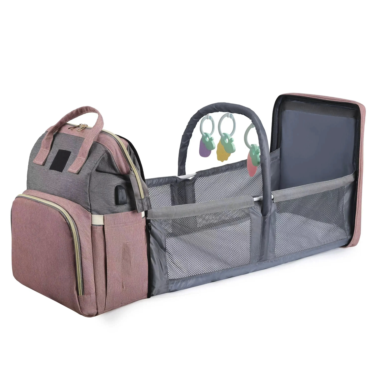 Baby rugzak – geïsoleerde flessenhouders – opbergvakken – voor ouders en babyverzorging