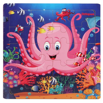 Houten Dierenpuzzels voor Peuters – Educatief Speelgoed – Voor Vormen en Kleurherkenning