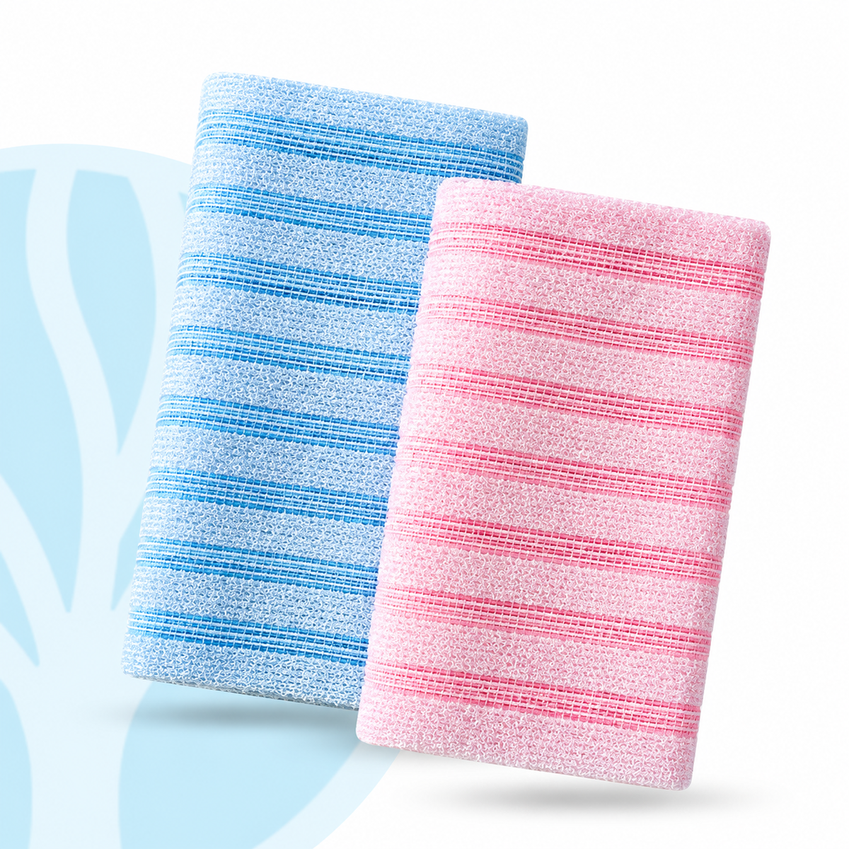 Fittershape Exfoliating Washcloths – 2-pack lang & roze