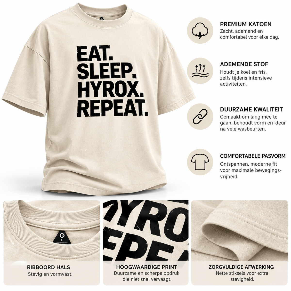 Fittershape HYROX Gym Shirt – fitted met stretch