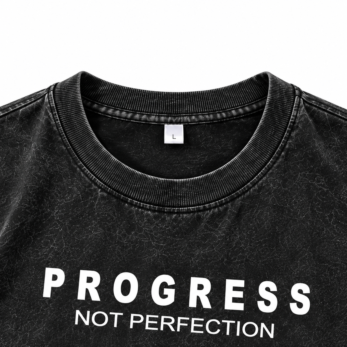 Fittershape Progress Not Perfection Gym Shirt – fitted met stretch