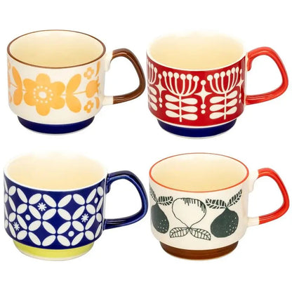 Mok met Appelmotief – Keramiek – Voor Koffie of Thee