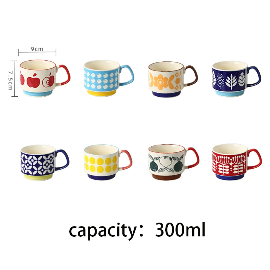 Mok met Appelmotief – Keramiek – Voor Koffie of Thee