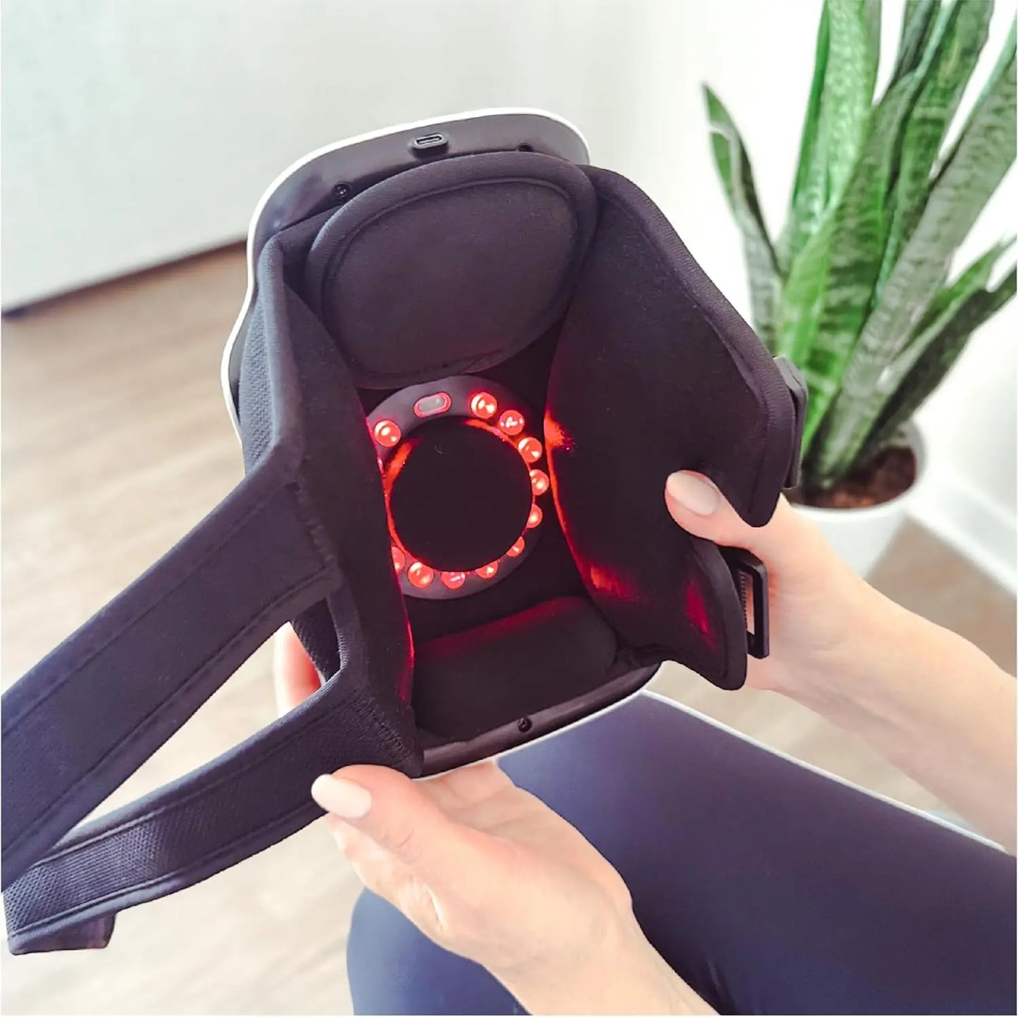 Draagbaar massageapparaat – Vibratie – Verwarming – Voor knie en spieren