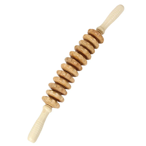 Houten Massage Roller – Verstelbaar – Voor rug, benen en schouders