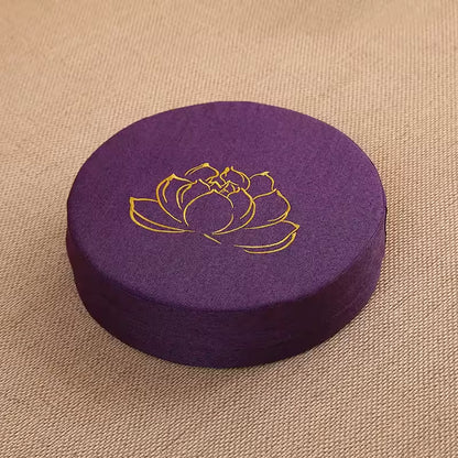 Meditatiekussen – Rond zitkussen – Lotusmotief