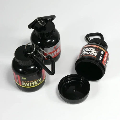Whey Proteïne Fles – Draagbaar – Met Carabiner – Voor Sporters