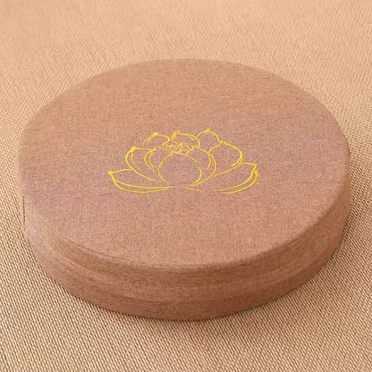 Meditatiekussen – Rond zitkussen – Lotusmotief
