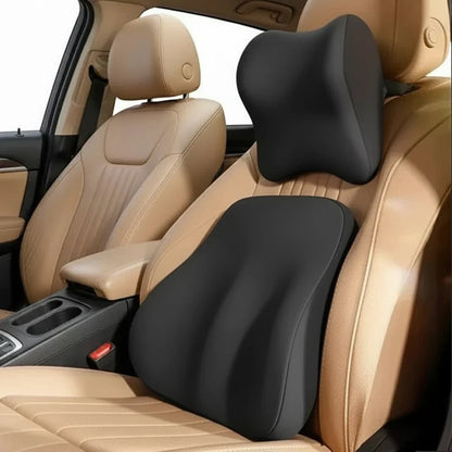 Auto Zittingsteun – Geheugenfoam – Ergonomische rugsteun – Geschikt voor Meeste Auto’s
