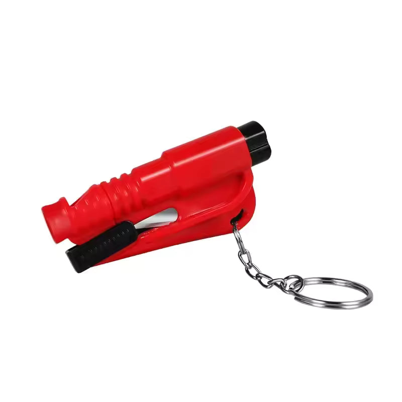 3-in-1 noodhamer sleutelhanger – veiligheidshamer, gordelsnijder, ruitverbreker – voor voertuigen