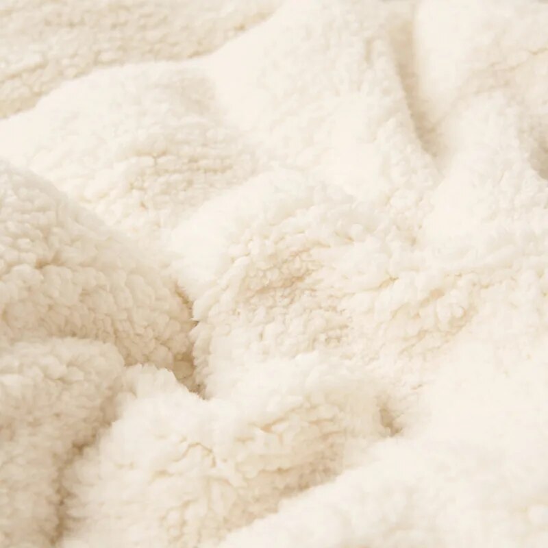 Zachte fleece deken – Luxe sherpa rand – Warme dubbele laag