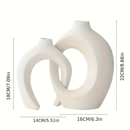 Vaas keramiek – Modern ontwerp – Voor bloemen – Voor interieurdecoratie