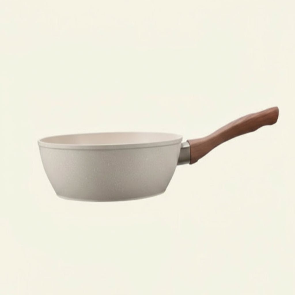 Koekenpan met Houten Handvat – Non-stick Coating – Voor Koken en Bakken