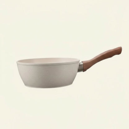 Koekenpan met Houten Handvat – Non-stick Coating – Voor Koken en Bakken